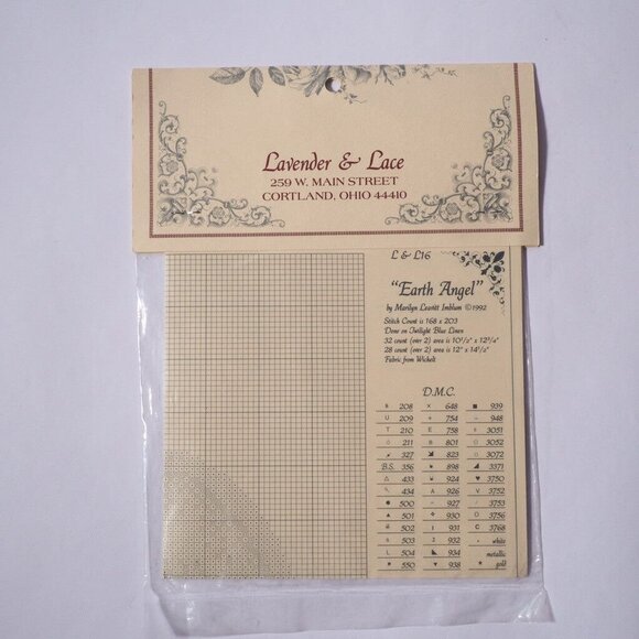 Lavender & Lace "Earth Angel" Victorian Cross Stitch Kit L16 - Picture 3 of 4
